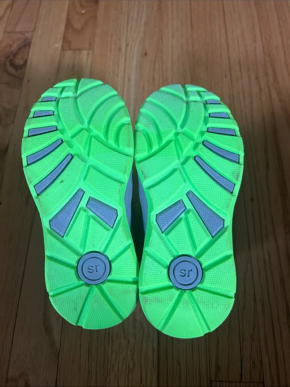 Stride Rite Gray, Blue & Lime Toddler High-Top Sneakers - Picture 4 of 6